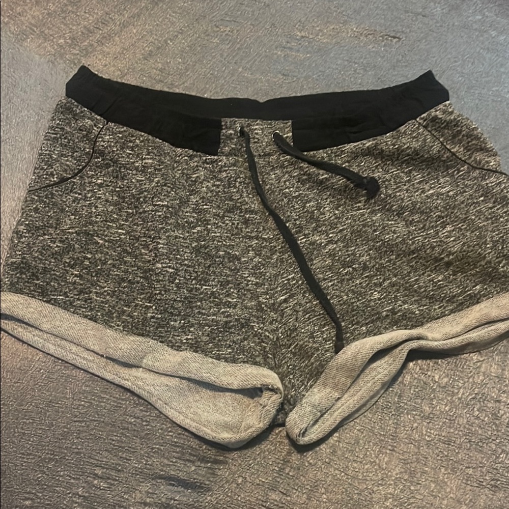 Cozy Black and Gray Women's Shorts